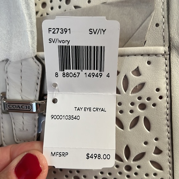 NWT TAYLOR EYELET LEATHER CARRYALL (COACH F27391) - Picture 11 of 13